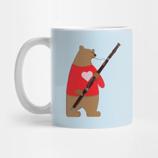 Bear playing bassoon Mug